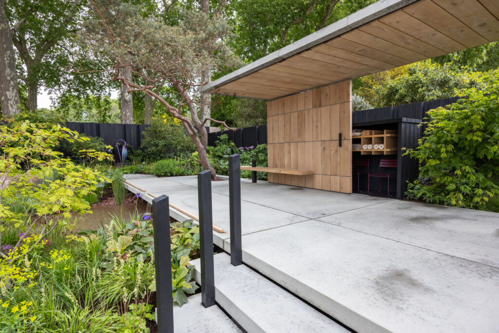 Image of the net zero garden at Chelsea Flower Show
